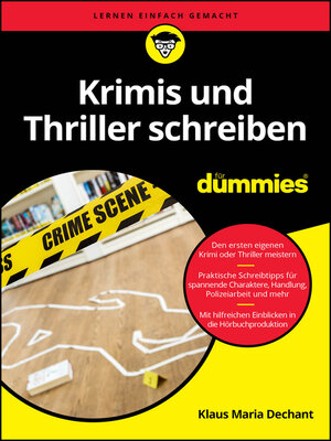 cover image of Krimis und Thriller schreiben für Dummies